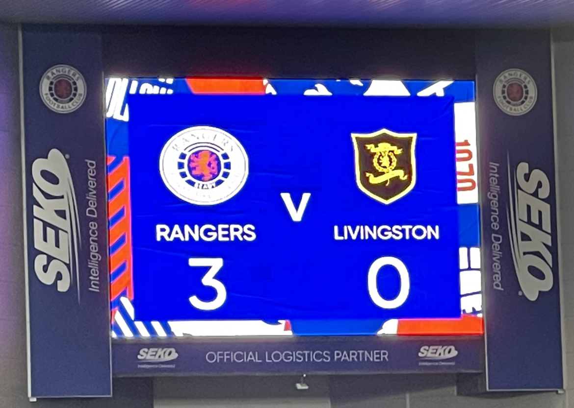Rangers 3-0 Livingston – Match Report